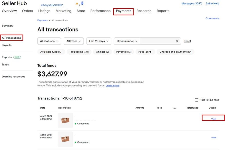 eBay Proof